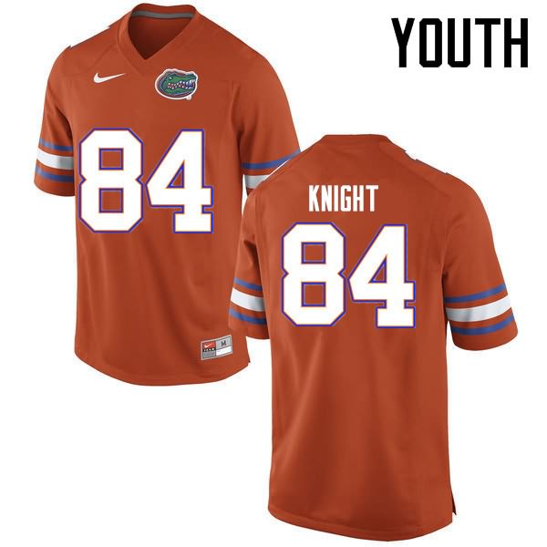 Youth NCAA Florida Gators Camrin Knight #84 Stitched Authentic Nike Orange College Football Jersey AZR8165ME